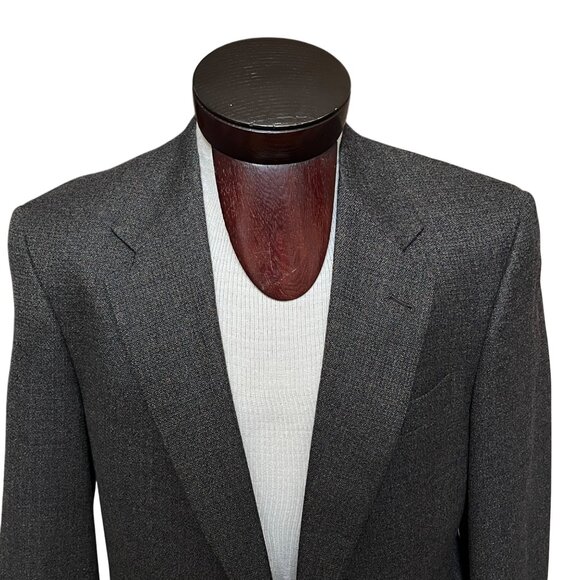Hart Schaffner‎ Marx Gold Trumpeter Wool Blazer Sport Coat 39R USA Gray Brown - Picture 2 of 15